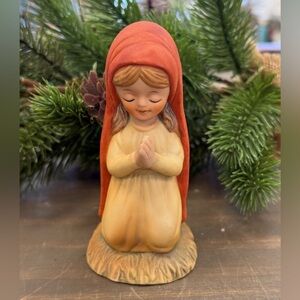 Vintage Lefton Nativity Mary Kneeling Praying